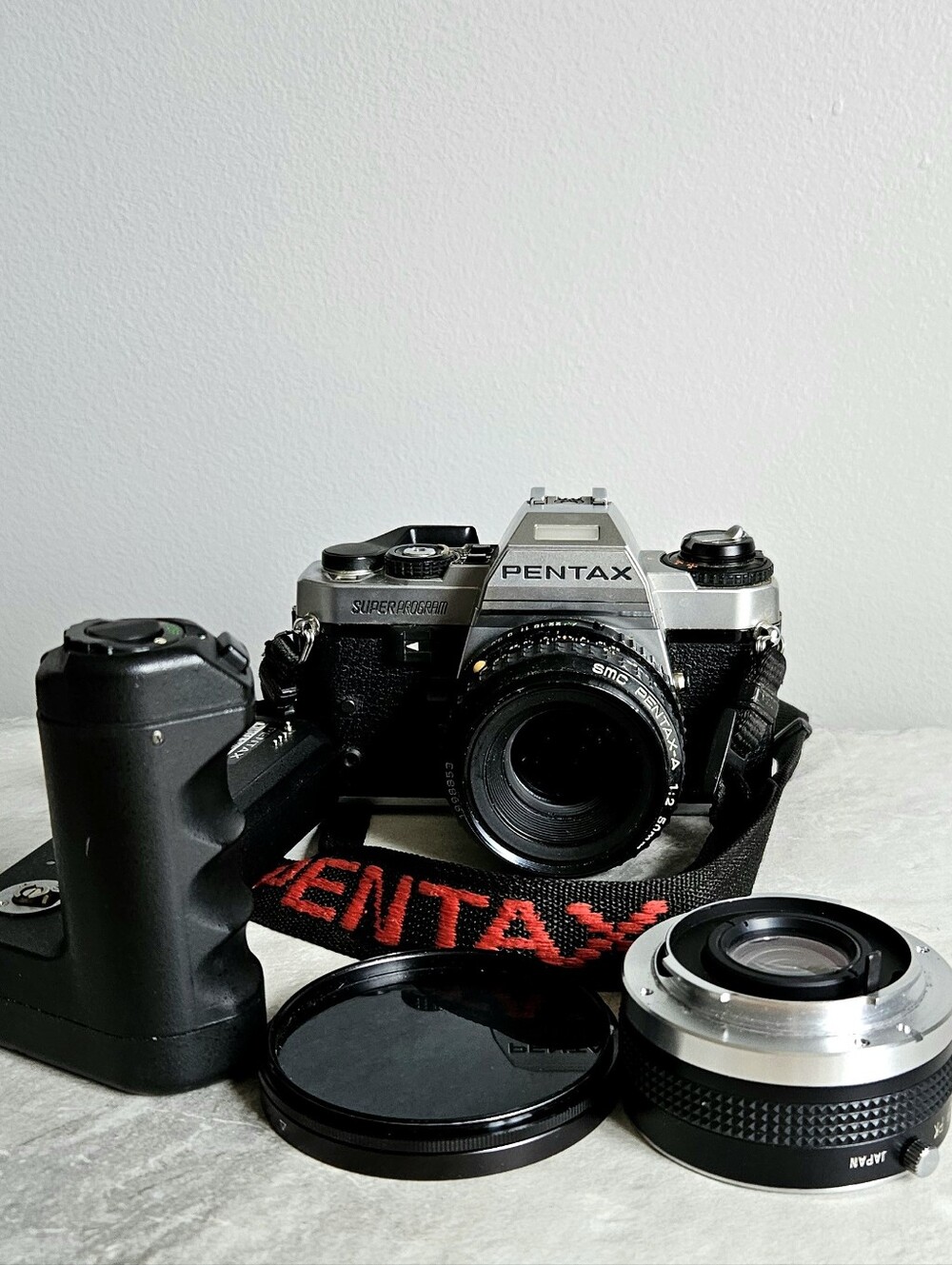 Vintage Pentax Super Program 35mm Film SLR Camera Bundle - As-Is